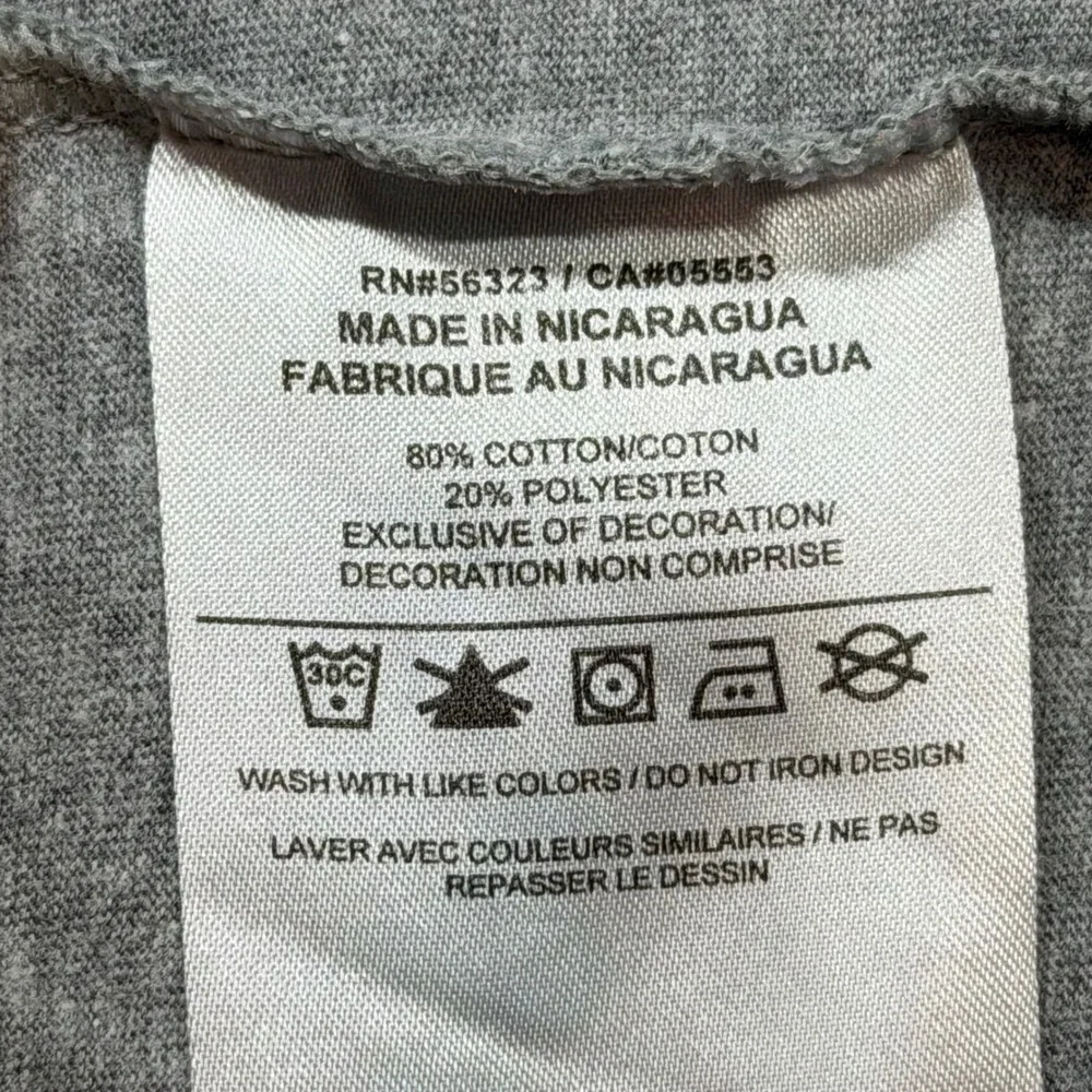 Nike Graphic Tee Shirt Women XL Gray Good Script Logo Short Sleeve Cotton Blend‎